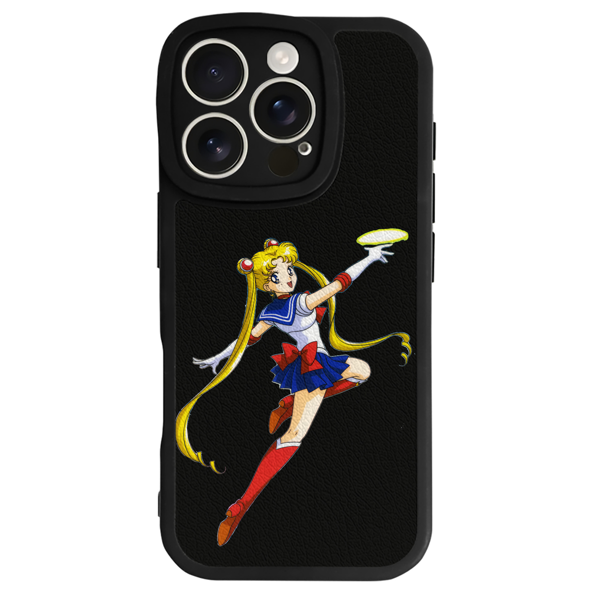 （画像用） 美少女戦士セーラームーン 月野 うさぎ つきの うさぎ Sailor Moon Tsukino Usagi 【iPhone 16シリーズ対応】シリコンスマホケース（レザー調） 材質：シリコン
